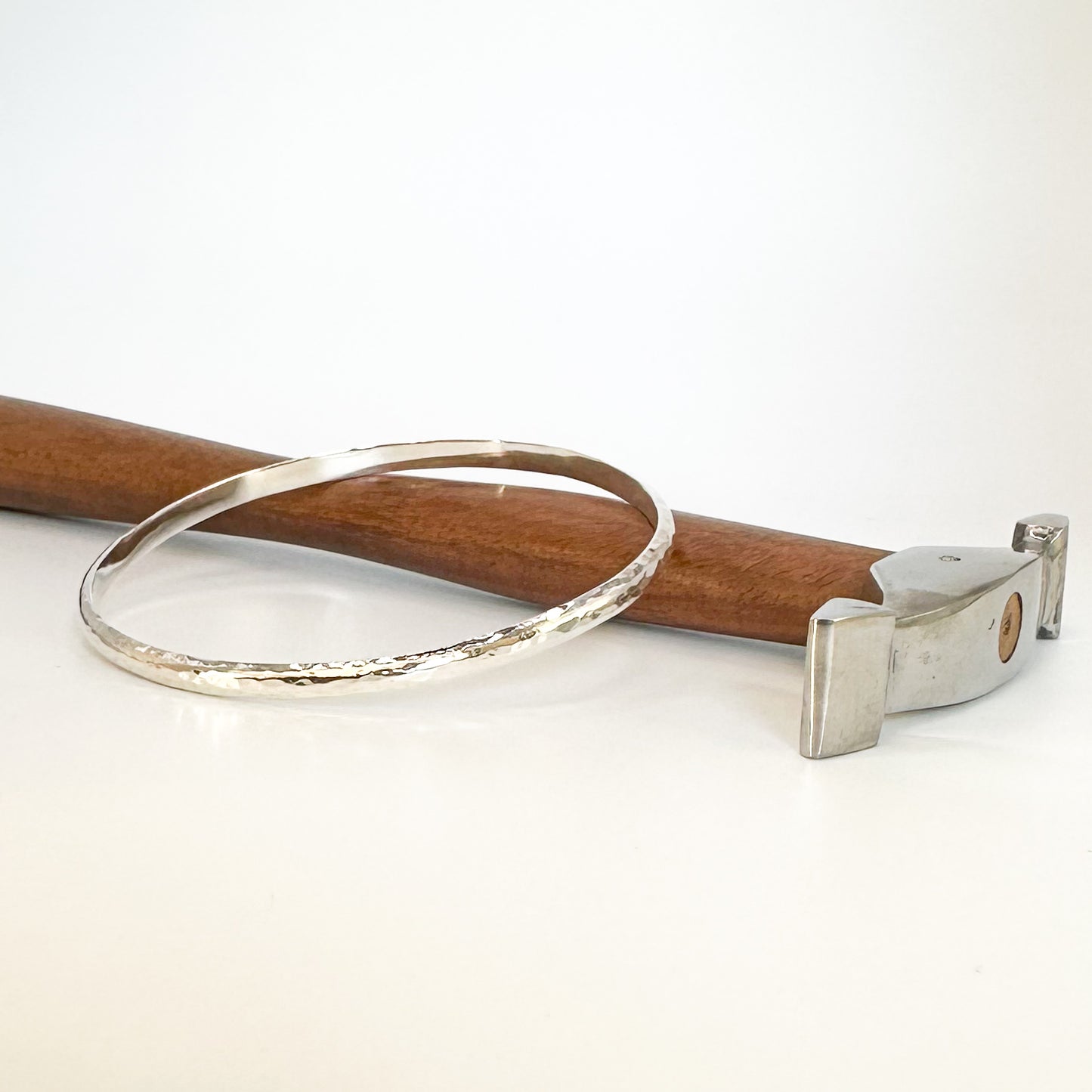 Hammered Sterling Silver Bangle