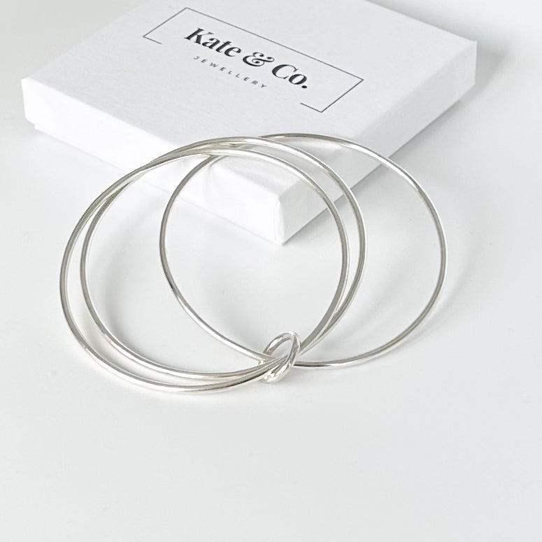 Triple Sterling Silver Bangle