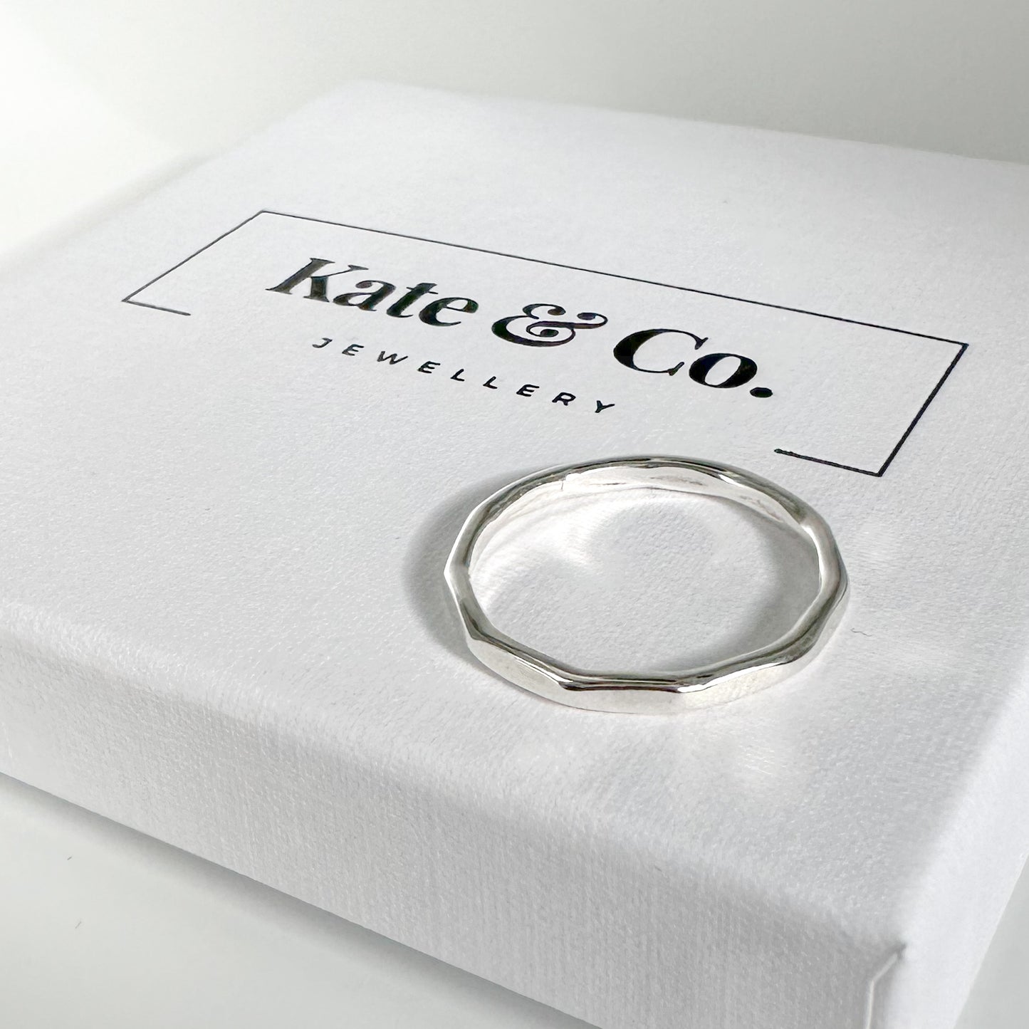 Hexagon Sterling Silver Ring