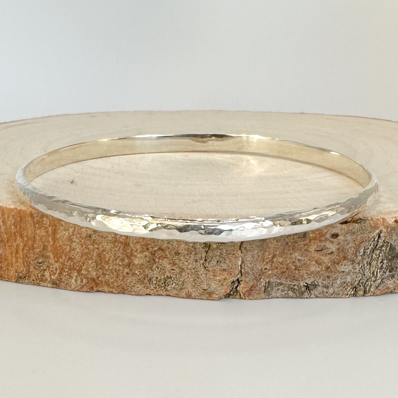 Hammered Sterling Silver Bangle