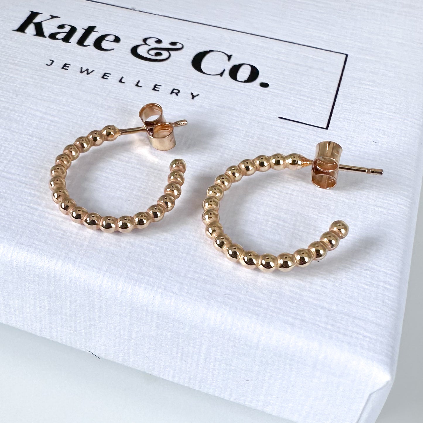 Dot Hoop Earrings- Gold Vermeil