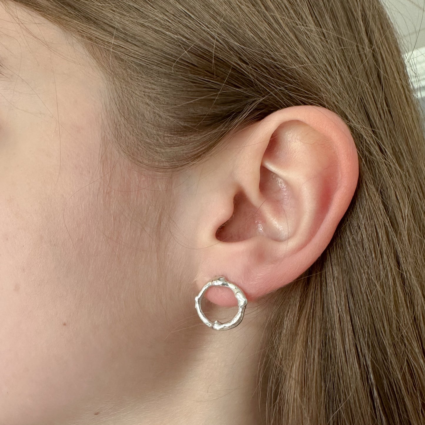 Molten Halo Stud Earrings