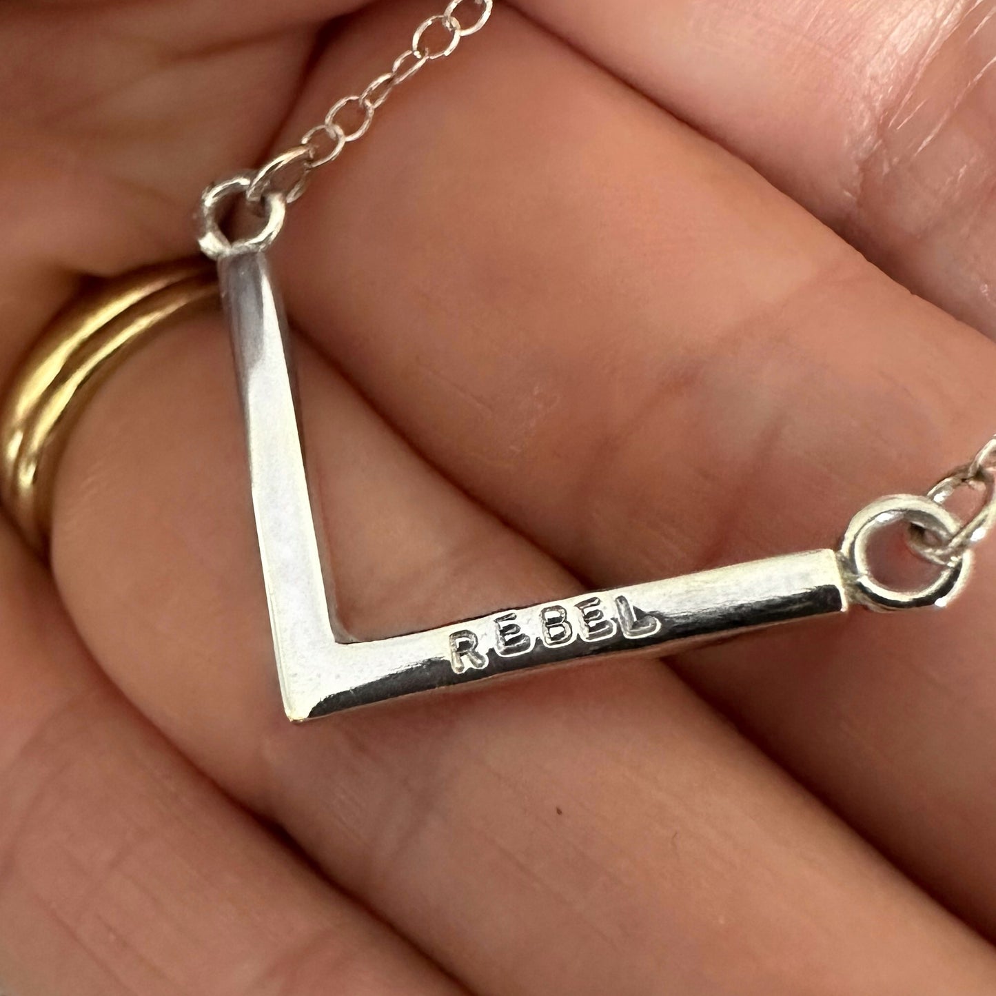 Chevron Necklace - Sterling Silver