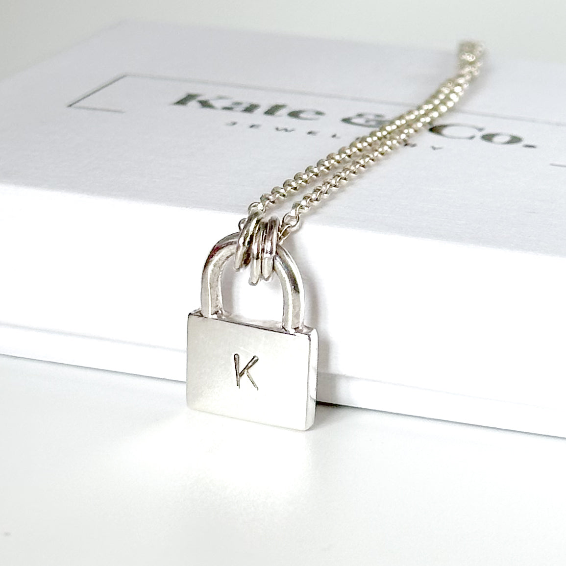 Sterling Silver Padlock Necklace