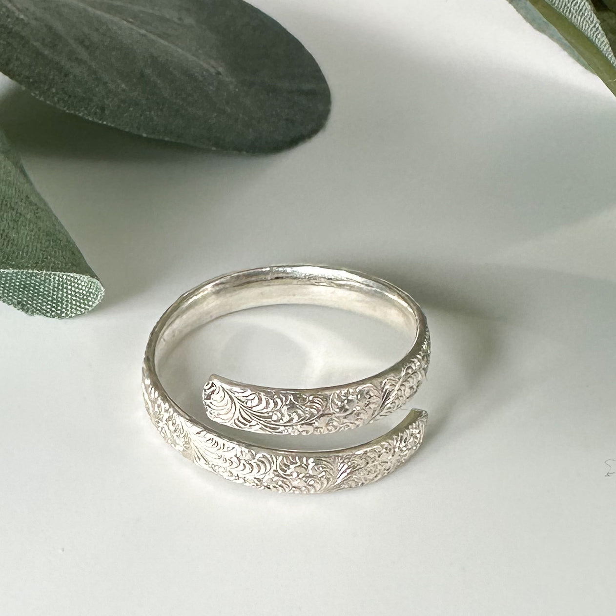 Silver Fern Adjustable Wrap Ring