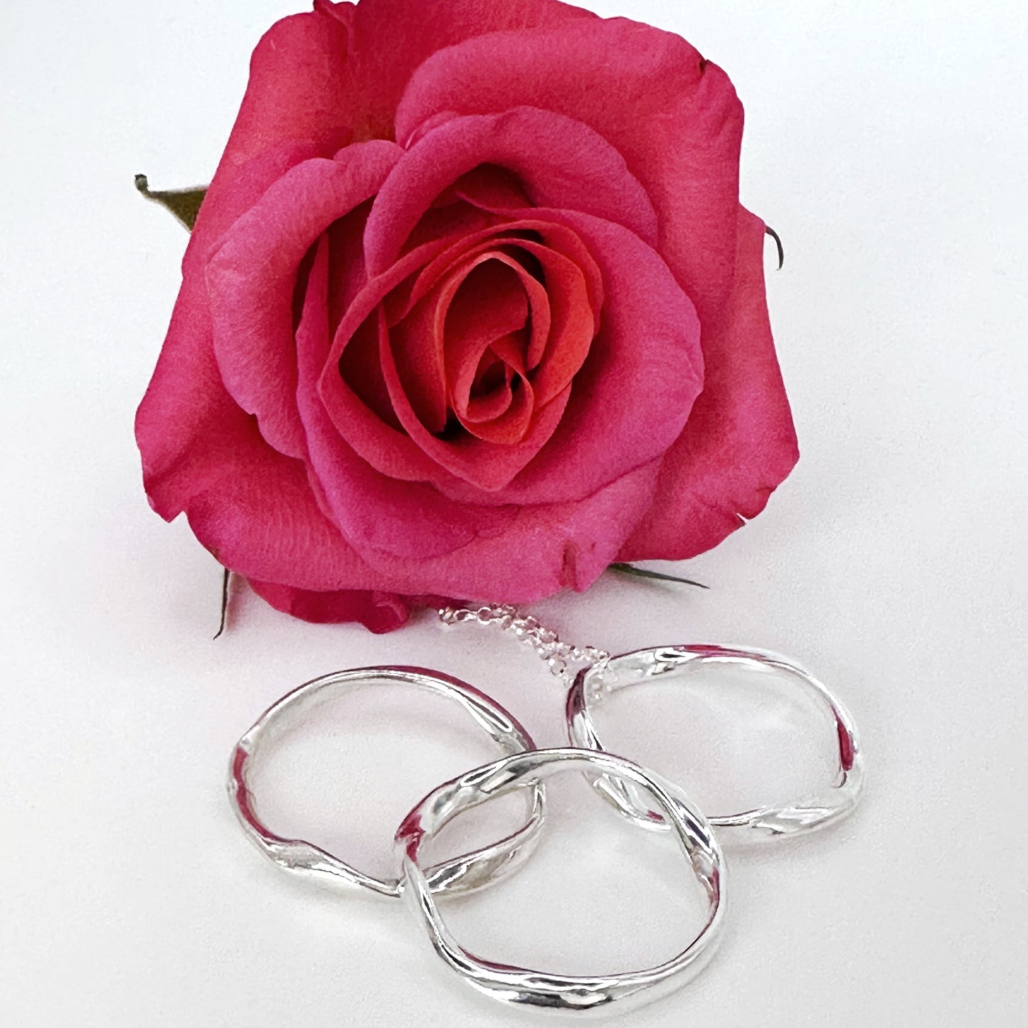 Sterling Silver Ribbon Necklace