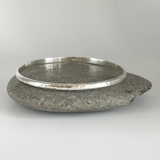 Hammered Sterling Silver Bangle