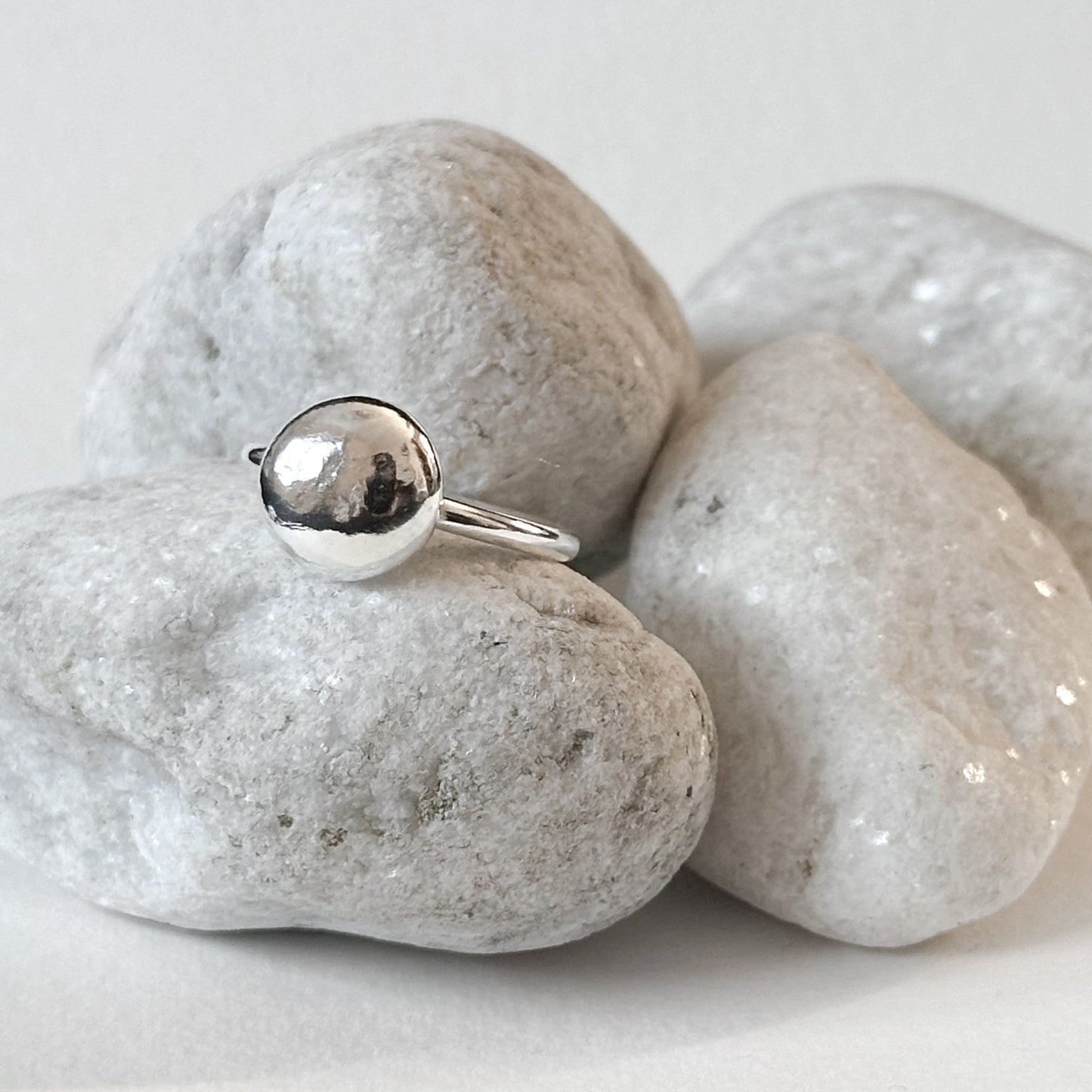 Silver Pebble Ring