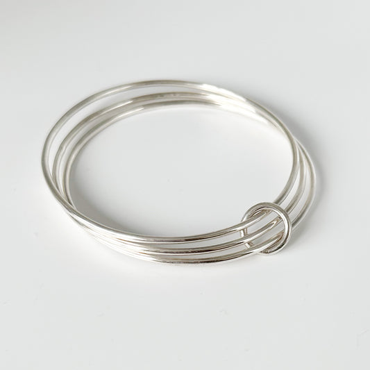 Triple Sterling Silver Bangle