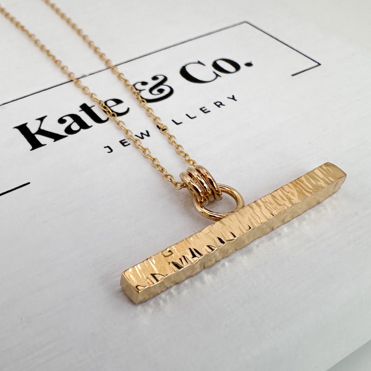 Strata T-Bar Necklace - Gold Vermeil