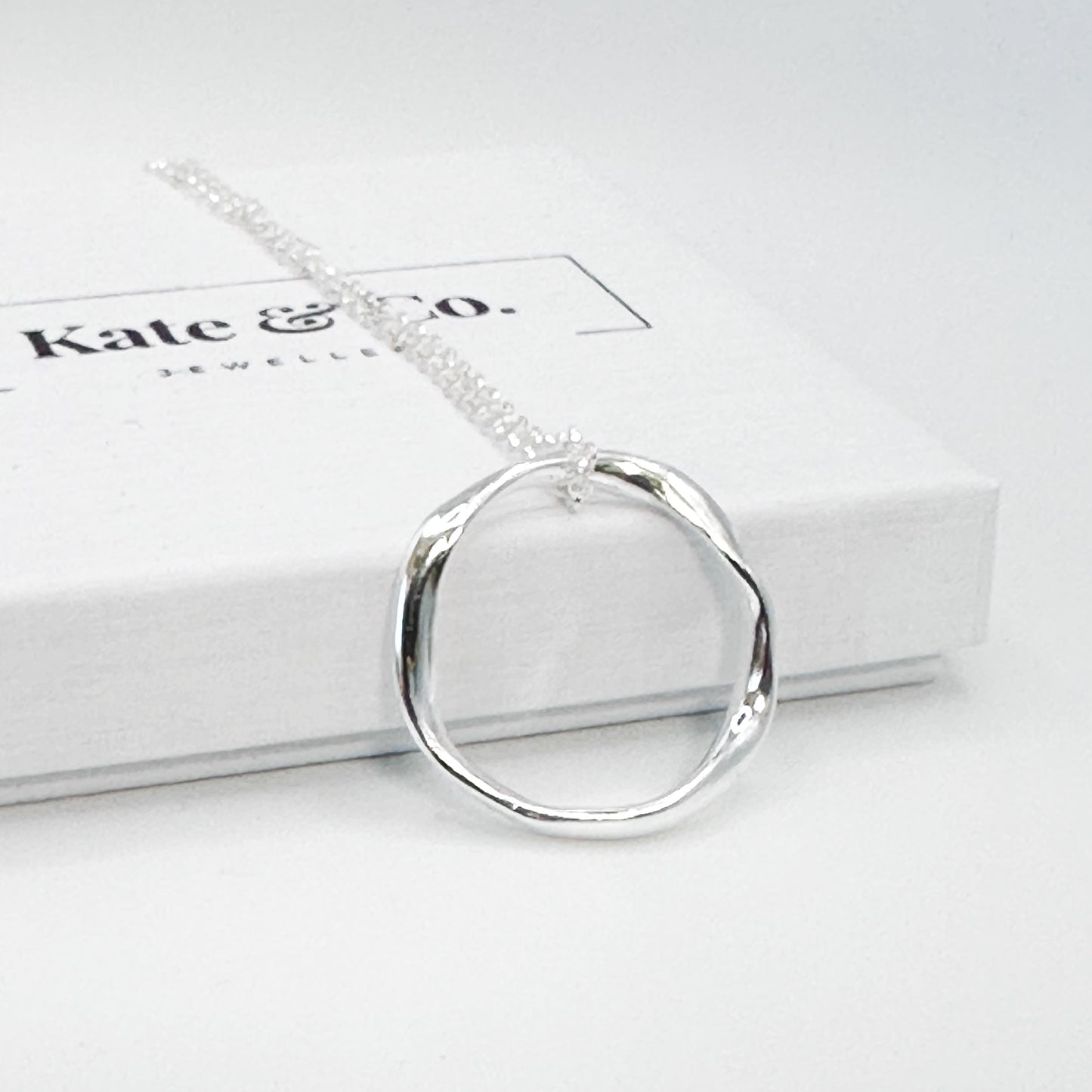 Sterling Silver Ribbon Necklace