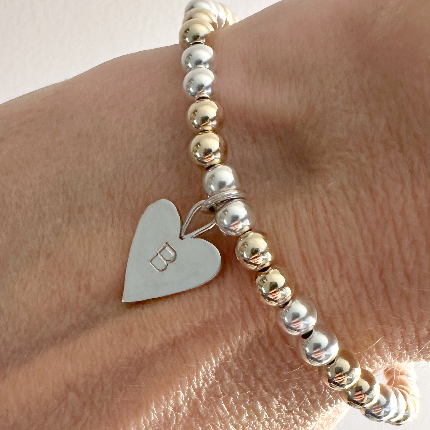 Silver & Gold Bead Bracelet - 5mm