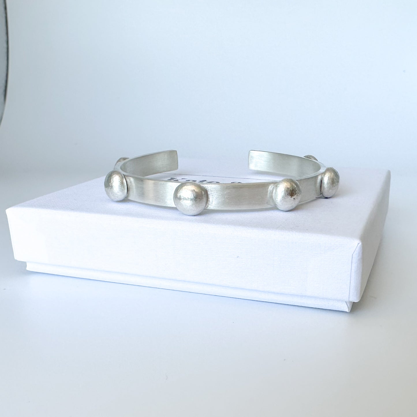 Stepping Stone Silver Cuff Bracelet