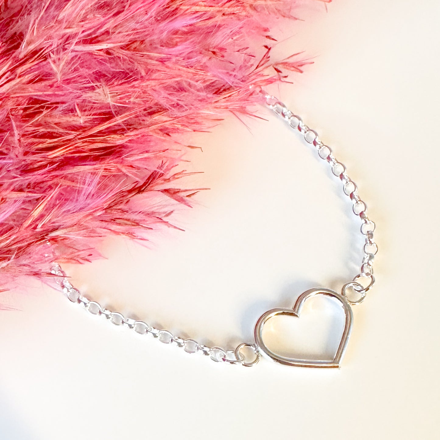 Silver Open Heart Bracelet