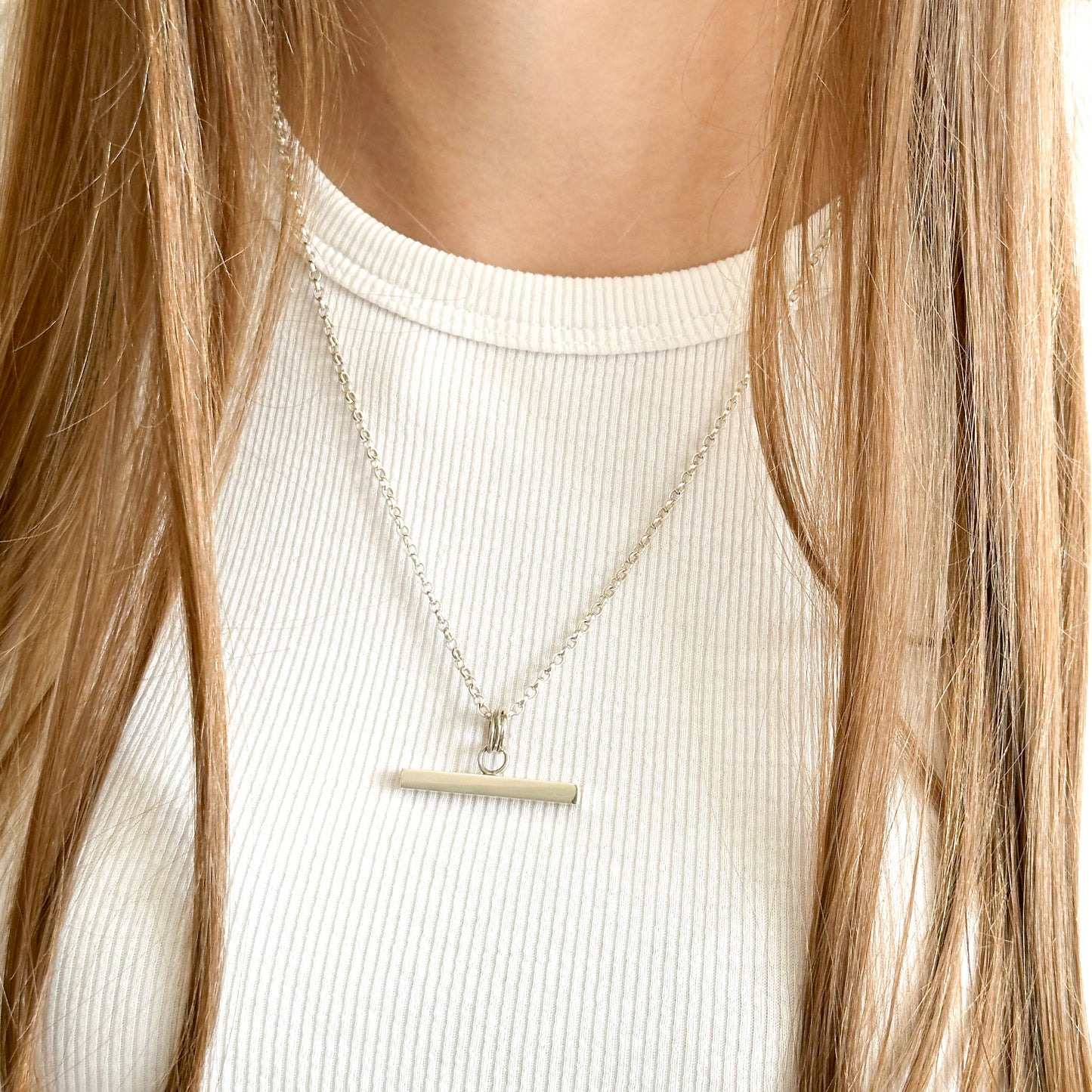 Chunky Square T-Bar Necklace