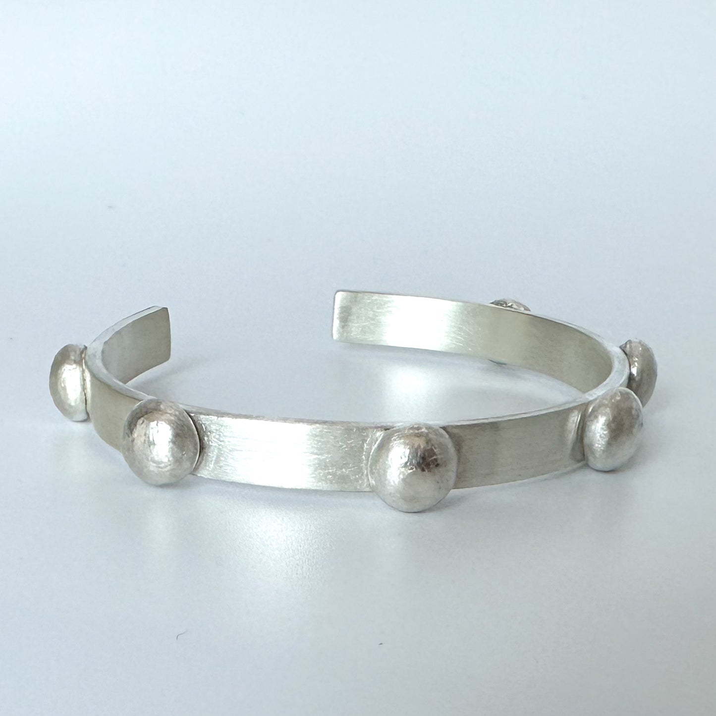 Stepping Stone Silver Cuff Bracelet