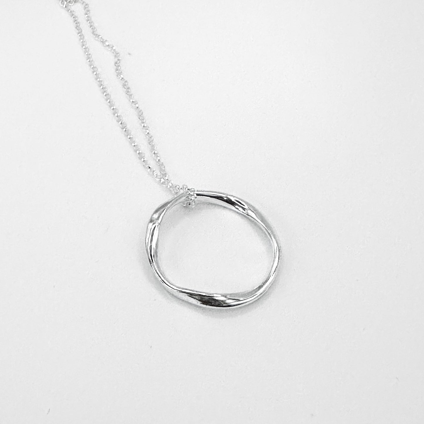 Sterling Silver Ribbon Necklace