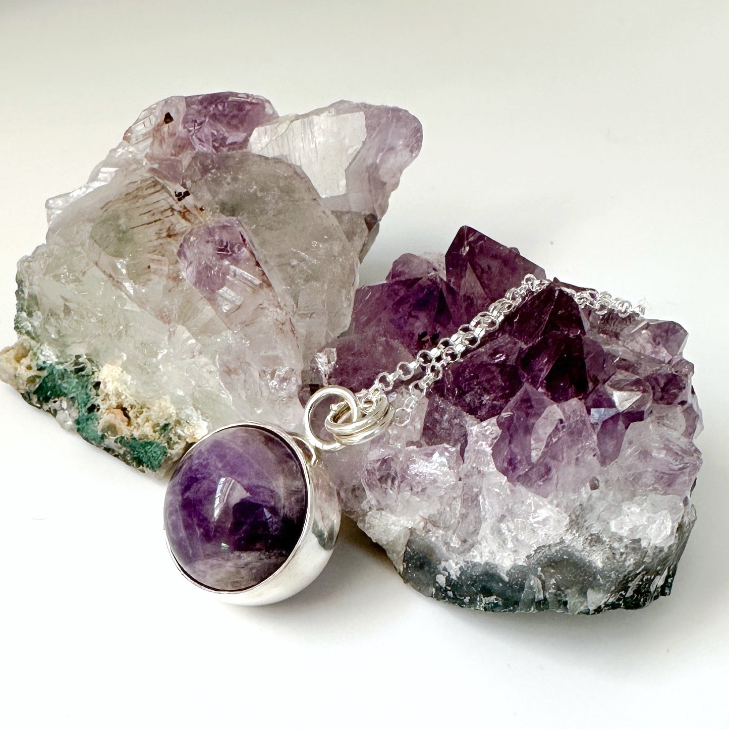 Amethyst Fidget Spinner Necklace