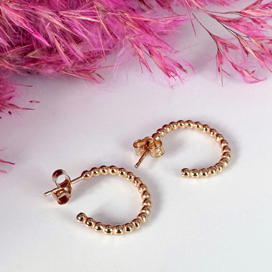 Dot Hoop Earrings- Gold Vermeil