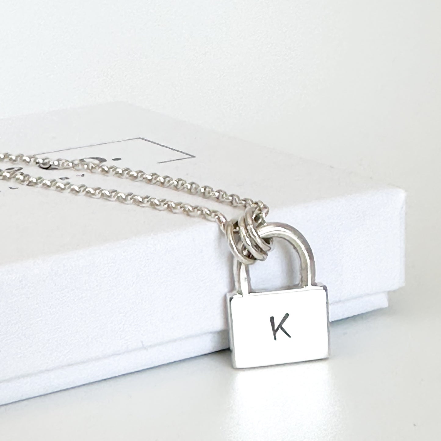 Sterling Silver Padlock Necklace