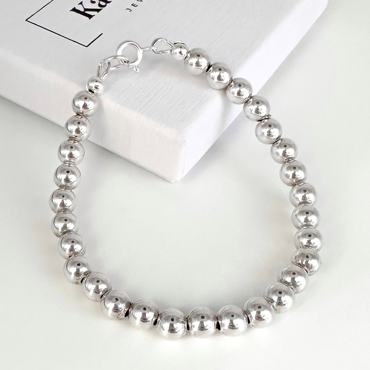 Silver Bead Bracelet