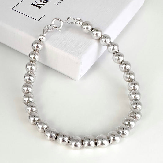 Silver Bead Bracelet