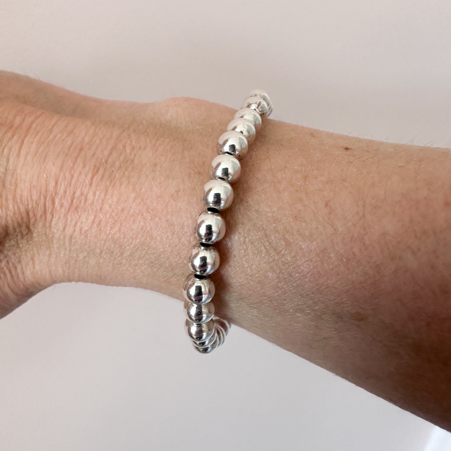 Silver Bead Bracelet