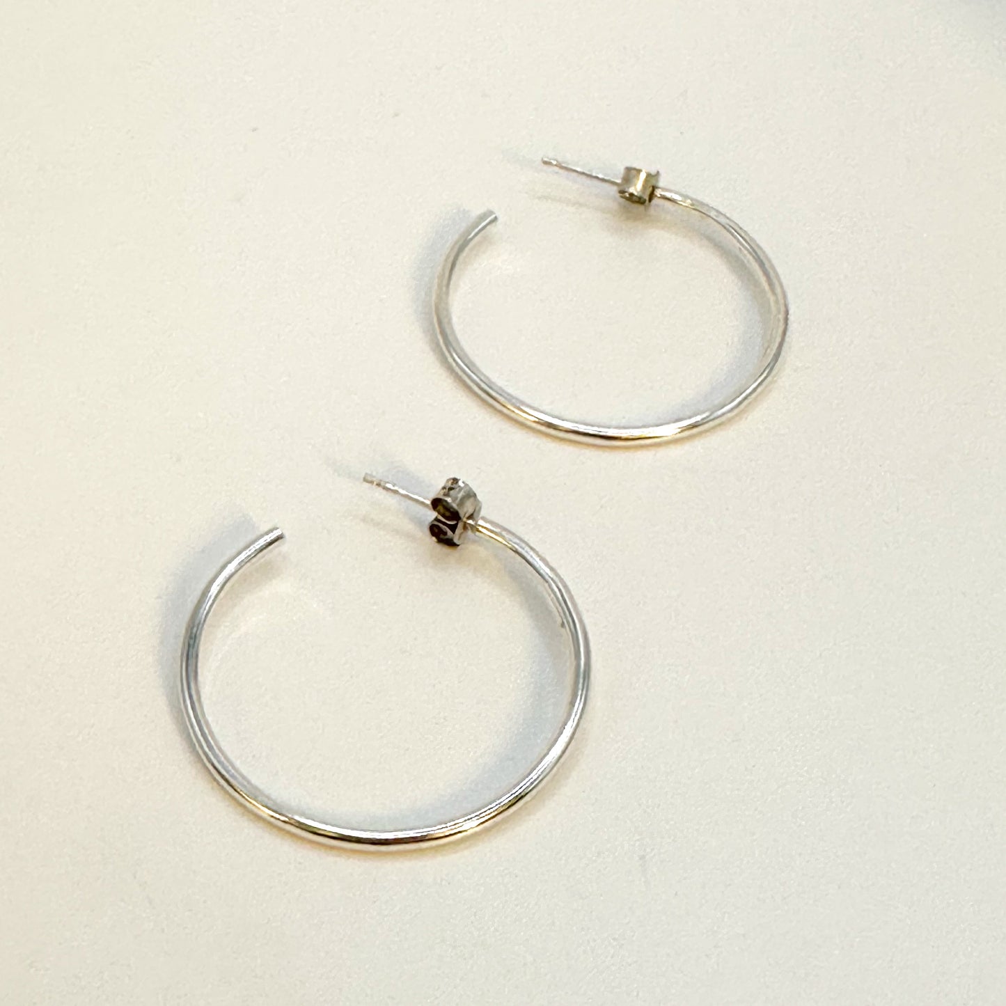 Sterling Silver 30mm Hoops